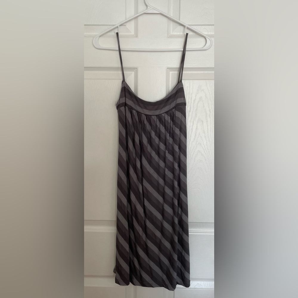 Gray striped cami dress by Go Jane, never worn #gojane #vintage